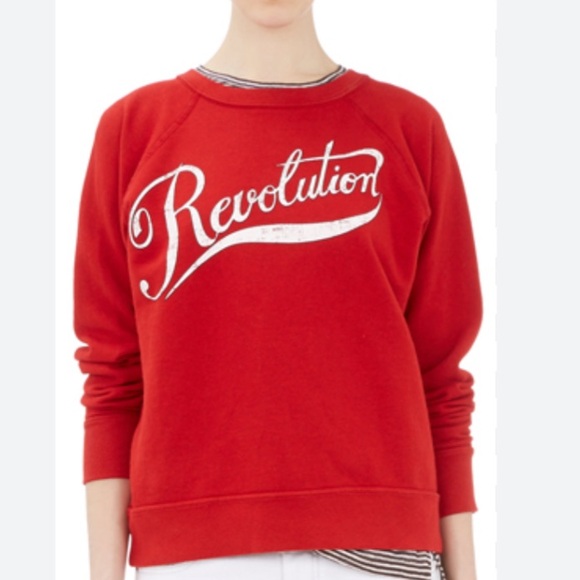 Isabel Marant Tops - Isabel Marant Red Revolution Crewneck Sweatshirt